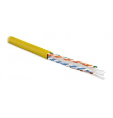Кабель витая пара UUTP4-C6-S23-IN-LSZH-YL-305(305м)U/UTP,кат.6,4п.(23AWG),одн.(solid),с разд.,LSZH,нг(С)-HF,-20°C-+75°C,желт.  251950  Hyperline