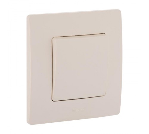 Переключатель одноклавишный IP44 - Legrand Etika - 10А 250В безвинтовые зажимы - слоновая кость  672307  Legrand