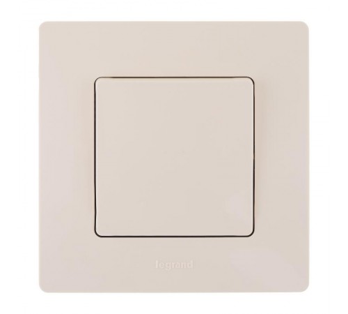 Переключатель одноклавишный IP44 - Legrand Etika - 10А 250В безвинтовые зажимы - слоновая кость  672307  Legrand