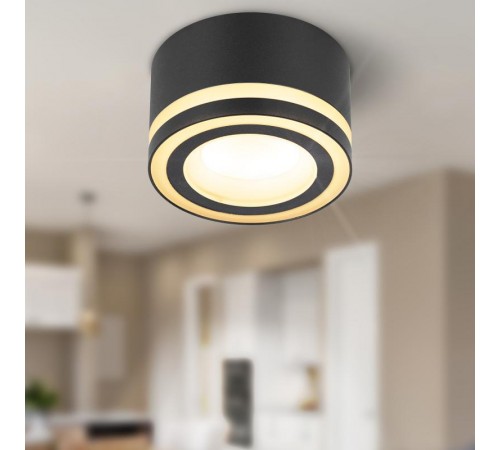 Светильник настенно-потолочный спот  OL51 BK GX53 IP20 черный  Б0059805  ЭРА