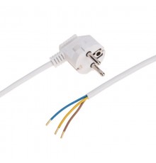 Шнур электрический с вилкой ПВС 3х0,75 мм2 5м (белый)  11-1308  REXANT
