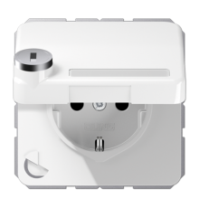 SCHUKO Steckd.m.Klappd.Schloss CD1520NAKLSLWW Jung