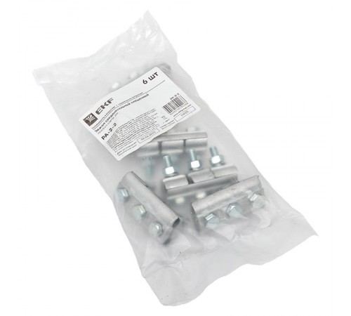 Зажим соединительный плашечный 3 болта М6 (D провода 9,6...11,4 мм) ПА-2-2 PROxima  pa-2-2  EKF