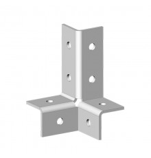 Угловой соединитель 3 профилей 3D, толщ. 4,0 мм, гальван. цинк, 868148  УС-3х3D-4,0-ЭЦ   Ostec