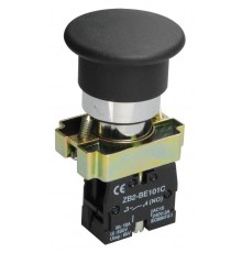 Кнопка управления LAY5-BC21 "Грибок" без подсветки черная 1з   BBG70-BC-K02  IEK