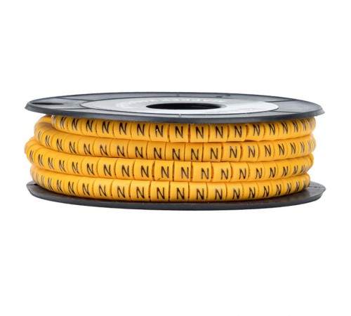 Маркер-кабельный 4,0кв.мм "N" (500шт.) (ЕС-2) EKF PROxima  plc-KM-4-N  EKF