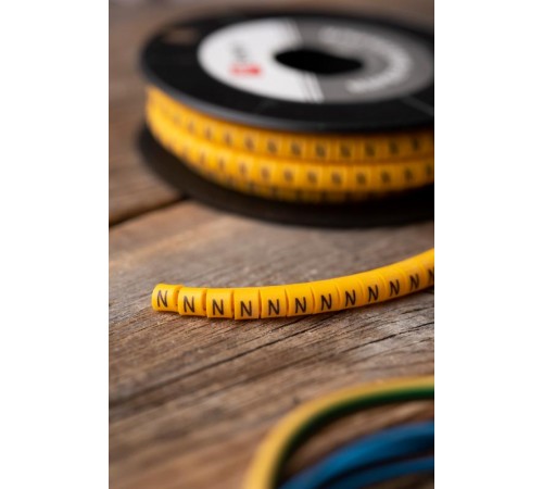 Маркер-кабельный 4,0кв.мм "N" (500шт.) (ЕС-2) EKF PROxima  plc-KM-4-N  EKF