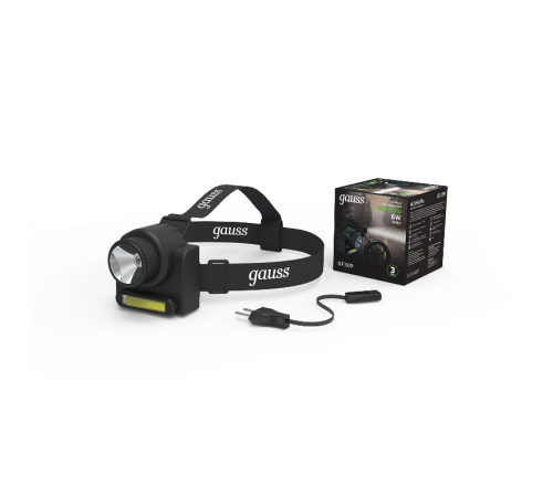 Фонарь налобный GFL309 6W 180lm Lead acid 800mAh LED 1/12/72  GF309  Gauss