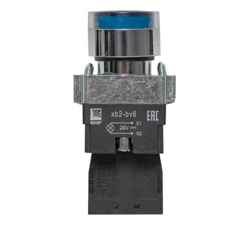 Кнопка BW61 с подстветкой 24В синяя NO PROxima  xb2-bw61-24  EKF