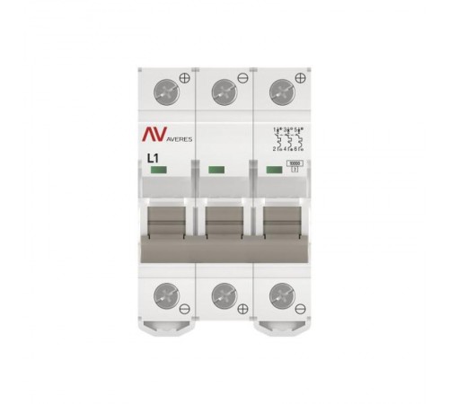 Выключатель автоматический AV-10 DC 3P 1A (L) 10kA AVERES  mcb10-DC-3-01L-av  EKF