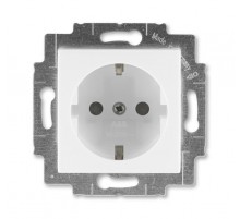 ABB Levit Белый / ледяной Розетка с з/к со шторками 16А  5520H-A03457 01W  2CHH203457A6001  ABB