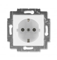 ABB Levit Белый / ледяной Розетка с з/к со шторками 16А  5520H-A03457 01W  2CHH203457A6001  ABB