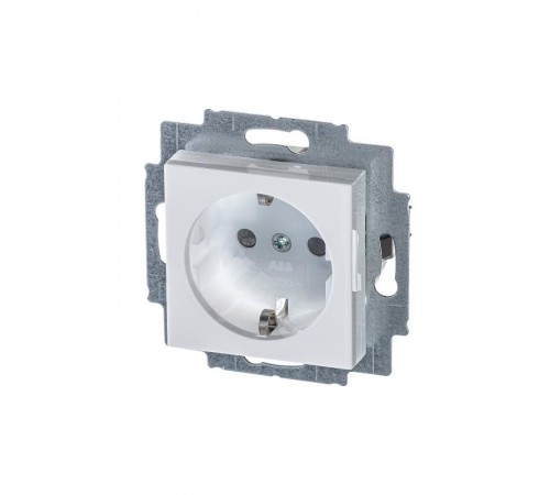 ABB Levit Белый / ледяной Розетка с з/к со шторками 16А  5520H-A03457 01W  2CHH203457A6001  ABB