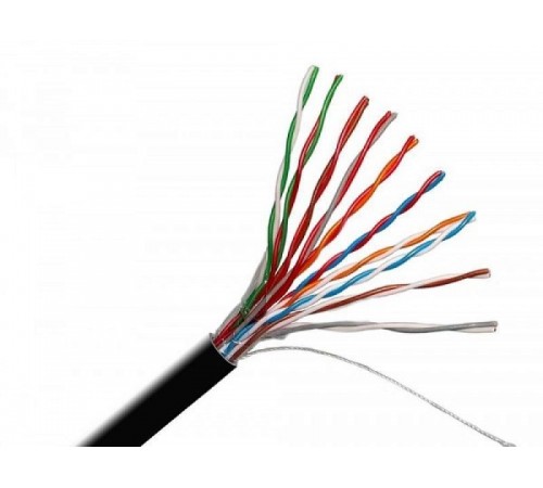 Кабель связи витая пара U/UTP, кат.5E 10х2х24AWG solid, LDPE, 305м, черный  LC3-C5E10-139  ITK