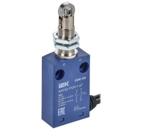 Выключатель концевой C6N-124 толк. с наж. рол. резьб. IP67  KKV12-P124-1-67  IEK
