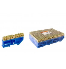 Шина "N" нулевая с изолятором на DIN-рейку 8x12мм стойка бол. 10 групп   SQ0801-0032  TDM