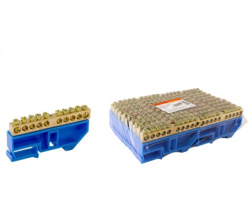 Шина "N" нулевая с изолятором на DIN-рейку 8x12мм стойка бол. 10 групп   SQ0801-0032  TDM