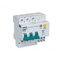 Выключатель автоматический дифференциального тока со встроенной защитой от сверхтоков ДИФ-101 3Р 20А 100мА AC С  15063DEK  DEKraft