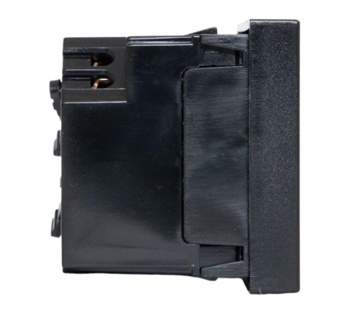 Розетка 45х45 с зазем. 45 градусов, быстрозажимные клеммы, черная, матоваяE2MR16-028-30-45-SL EKF