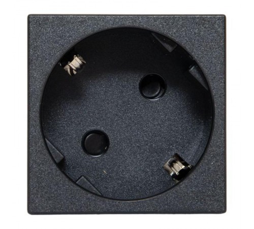 Розетка 45х45 с зазем. 45 градусов, быстрозажимные клеммы, черная, матоваяE2MR16-028-30-45-SL EKF