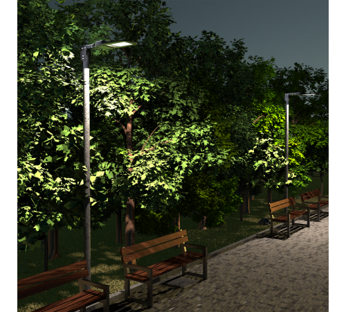 Кронштейн для уличных светильников 200*205*100мм на трубу до D58мм / консоль D48мм черный 1/2  903215106  Gauss