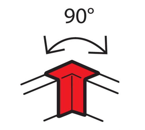 Внутренний неизменяемый угол 90° - для кабель-каналов Metra 100x50  638011  Legrand
