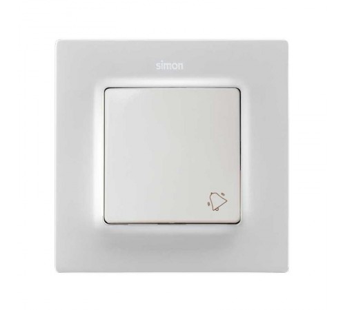 Клавиша для выключателя с пиктограммой "звонок" белого матового цвета S82 Concept  8200017-090  Simon