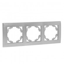 Валенсия Рамка 3-местная сталь EKF   EWM-G-303-30   EKF