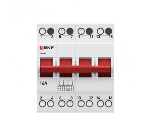 Трехпозиционный переключатель ТПС-63 4P 16А  TPS416  EKF
