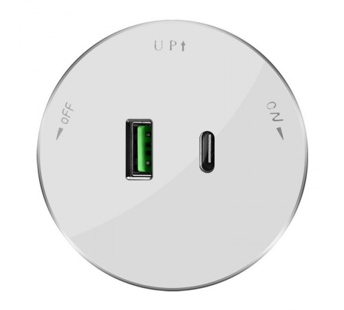 MultiTrack Розетка 2хUSB (тип А+С) 18Вт, 5В/3А Белый  MTK13003W  SE