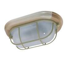 Светильник "Терма 1402" Овал малый НББ 03-60-022 IP 65 матовый/корпус с решеткой дер. липа  1005501033  Элетех