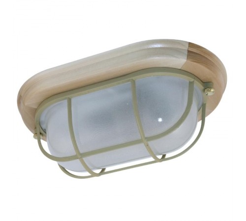 Светильник "Терма 1402" Овал малый НББ 03-60-022 IP 65 матовый/корпус с решеткой дер. липа  1005501033  Элетех