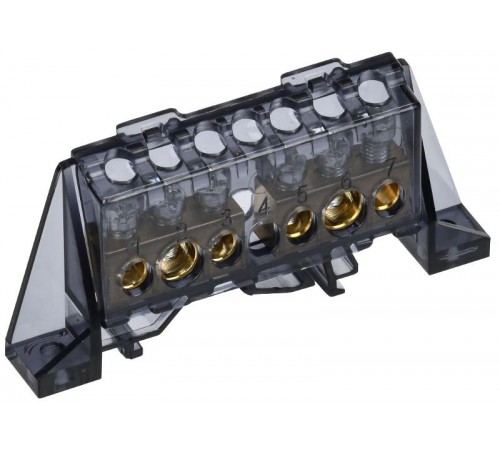 TEKFOR Шина N "ноль" в комбинированном DIN-изоляторе "Стойка" 8х12-(3+3)-Ч  TF-NN20-33-DP-K02  IEK