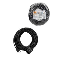 Удлинитель-шнур силовой народный ПВС 3500 Вт б/з, 10м, штепс. гнездо SQ1307-0271  TDM