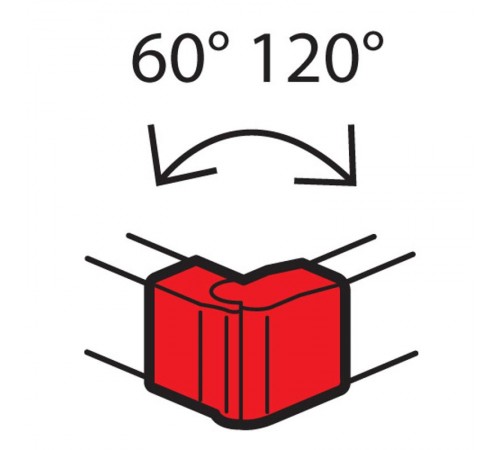 Внешний изменяемый угол - от 60° до 120° - для кабель-каналов Metra 85x50  638022  Legrand