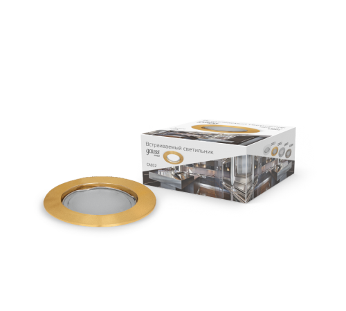 Светильник точечный встраиваемый под лампу Metal CA002 Круг. Золото, Gu5.3  CA002  Gauss
