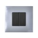 Simon 27 Клавиша декоративная сменная для выключателя (узкий модуль), S27 Play, графит  2710010-038  Simon