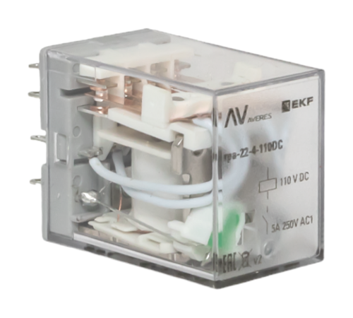 Реле промежуточное RPA 22/4 5A 110В DC  AVERES rpa-22-4-110DC EKF