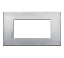 Axolute. Рамка Air, итальянский стандарт 4 мод. Цвет "Матовый хром"  HW4804CRS  Legrand