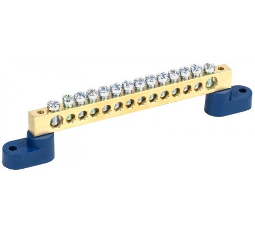 Шина N ноль на 2угловых изоляторах ШНИ-8х12-14-У2-С  YNN10-812-14C2-K07  IEK