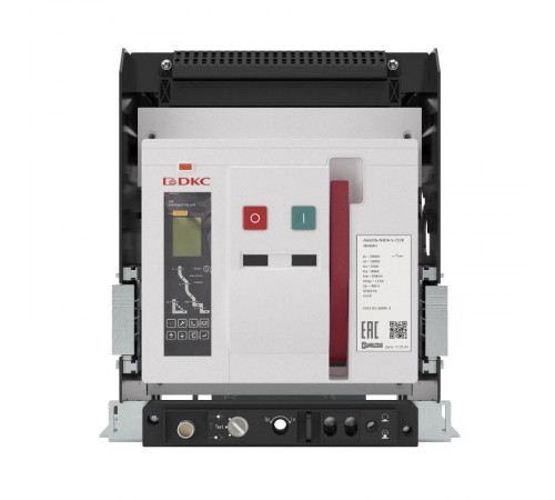 Воздушный авт. выкл. YON AGS10S 3Р 1000 А 80 кА, размер N, расцепитель 3H, выкатной, упр. 220 В AC, гор. подкл.  AGS10S-N3DH-6-222K  DKC