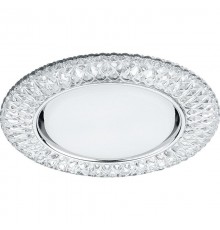 Светильник встраиваемый с белой LED подсветкой CD4043 потолочный GX53 без лампы, прозрачный, хром  41305  Feron