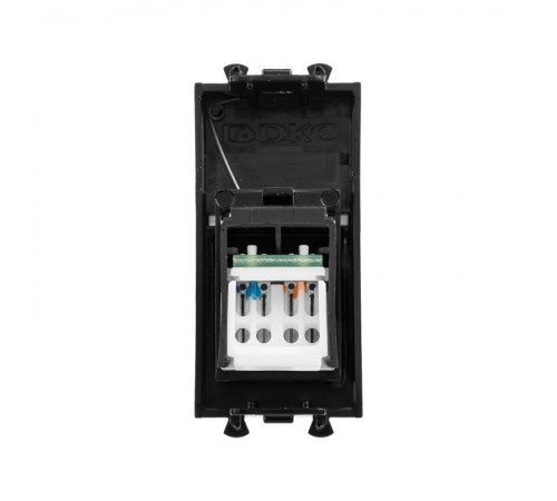 Компьютерная розетка "Черный квадрат" "Avanti" RJ-45 модульная, кат. 6, 1 мод  4402291  DKC