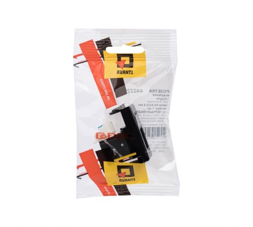 Компьютерная розетка "Черный квадрат" "Avanti" RJ-45 модульная, кат. 6, 1 мод  4402291  DKC