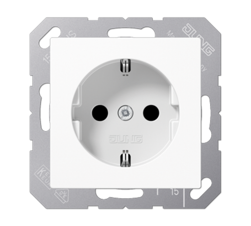 Штепсельная розетка SCHUKO 16A 250V~; термопласт; белый  A1520BFWW  Jung