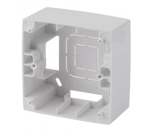 12-6101-01 ЭРА Коробка наклад. монтажа 1 пост, Эра12, белый  Б0043160  ЭРА