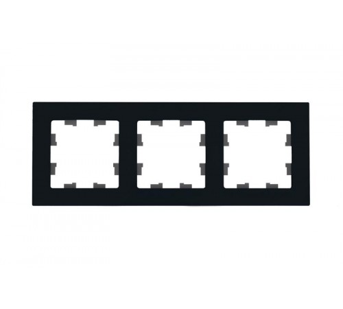 AtlasDesign Nature Черный Рамка 3-ая, натуральное стекло  ATN361003  SE