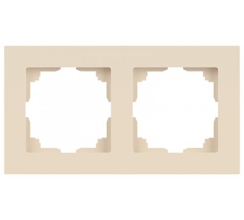 Рамка для розеток и выключателей Intro Accent 6-502-02 на 2 поста, СУ, слоновая кость  Б0063752  Intro