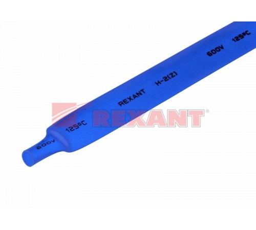 Термоусадочная трубка 12,0/6,0 мм, синяя, упаковка 50 шт. по 1 м  21-2005  REXANT