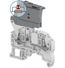 Клемма втычная ZK2,5-SF-R1 - держатель предохранителя 5x20 мм - серая - 2,5 мм?, индикатор сгор. предохр. 24-110В AC/DC, 2 зажима  1SNK706411R0000